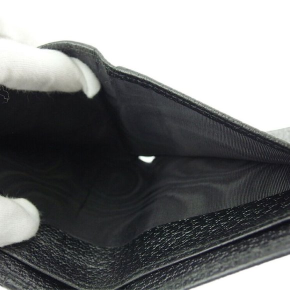 GUCCI W Hook Wallet GG Canvas Canvas ~ Leather Auth Used T19021 - Picture 4 of 10